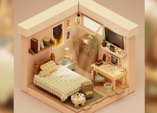 Behind the Scenes: Isometric Bed Room